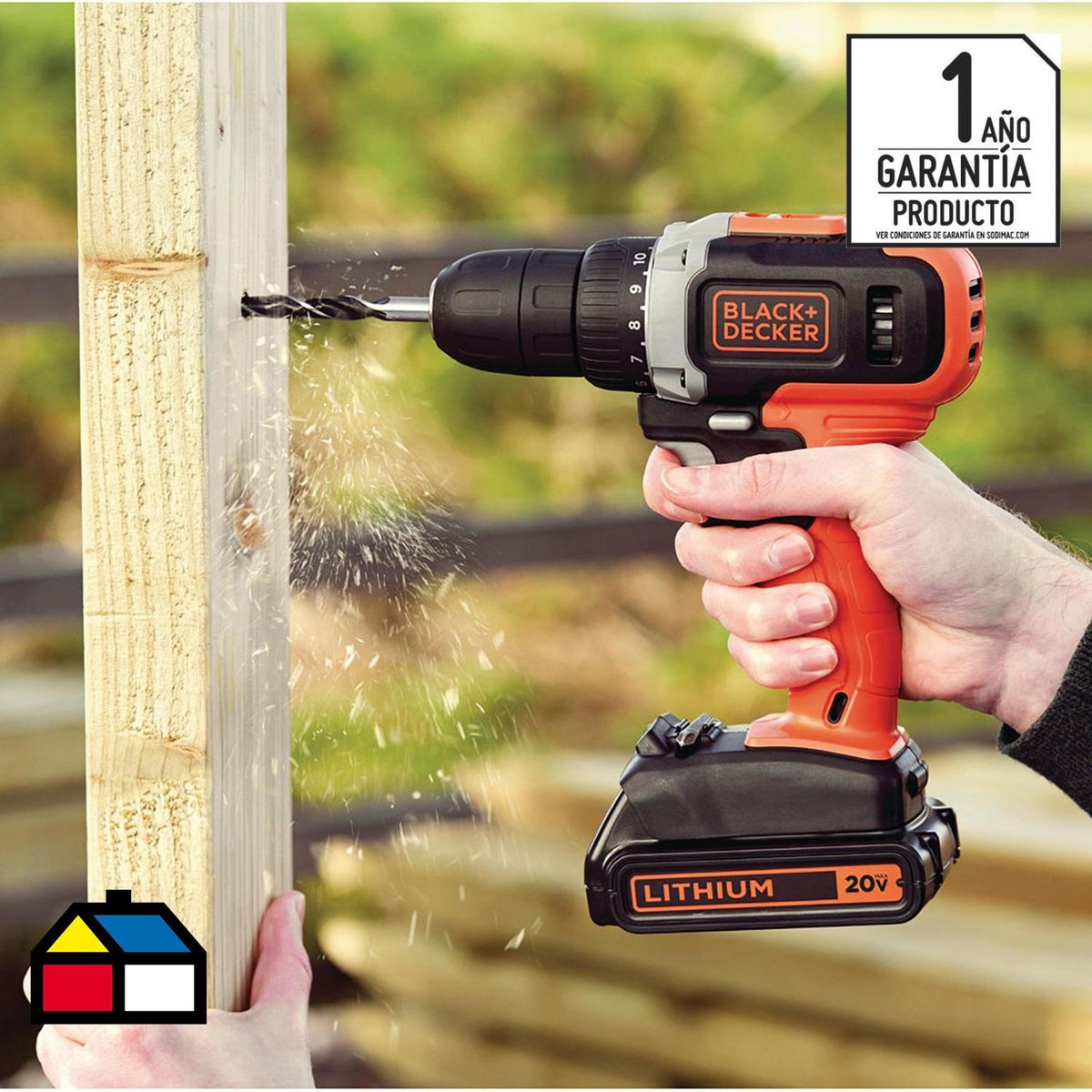 BLACK+DECKER - Taladro Inalámbrico Rotación 10 mm 20 V/1 Batería