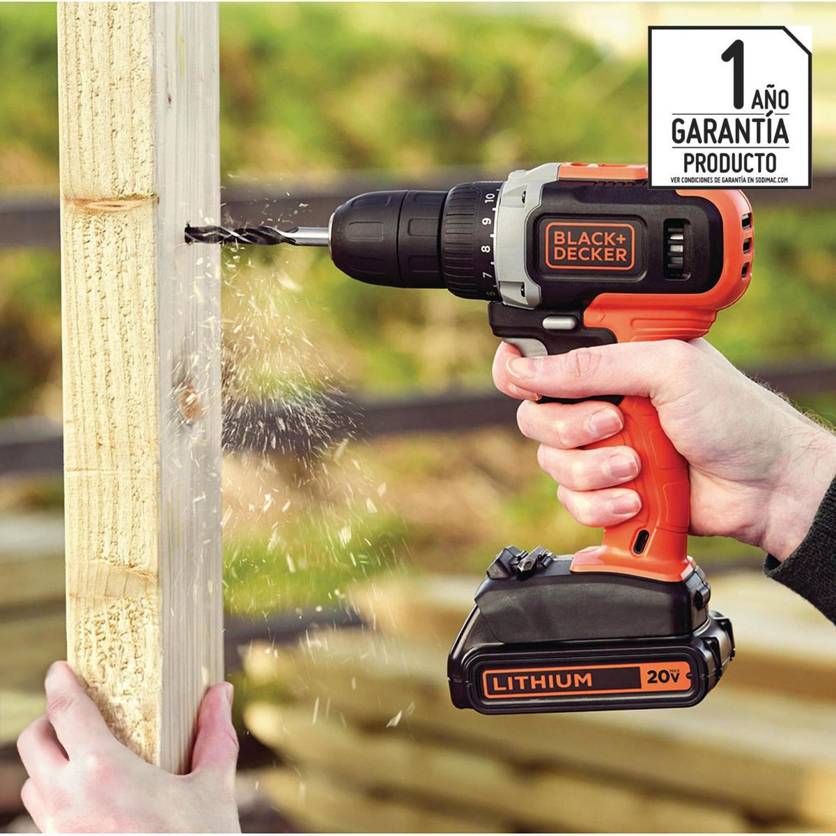 BLACK+DECKER - Taladro Inalámbrico Rotación 10 mm 20 V/1 Batería