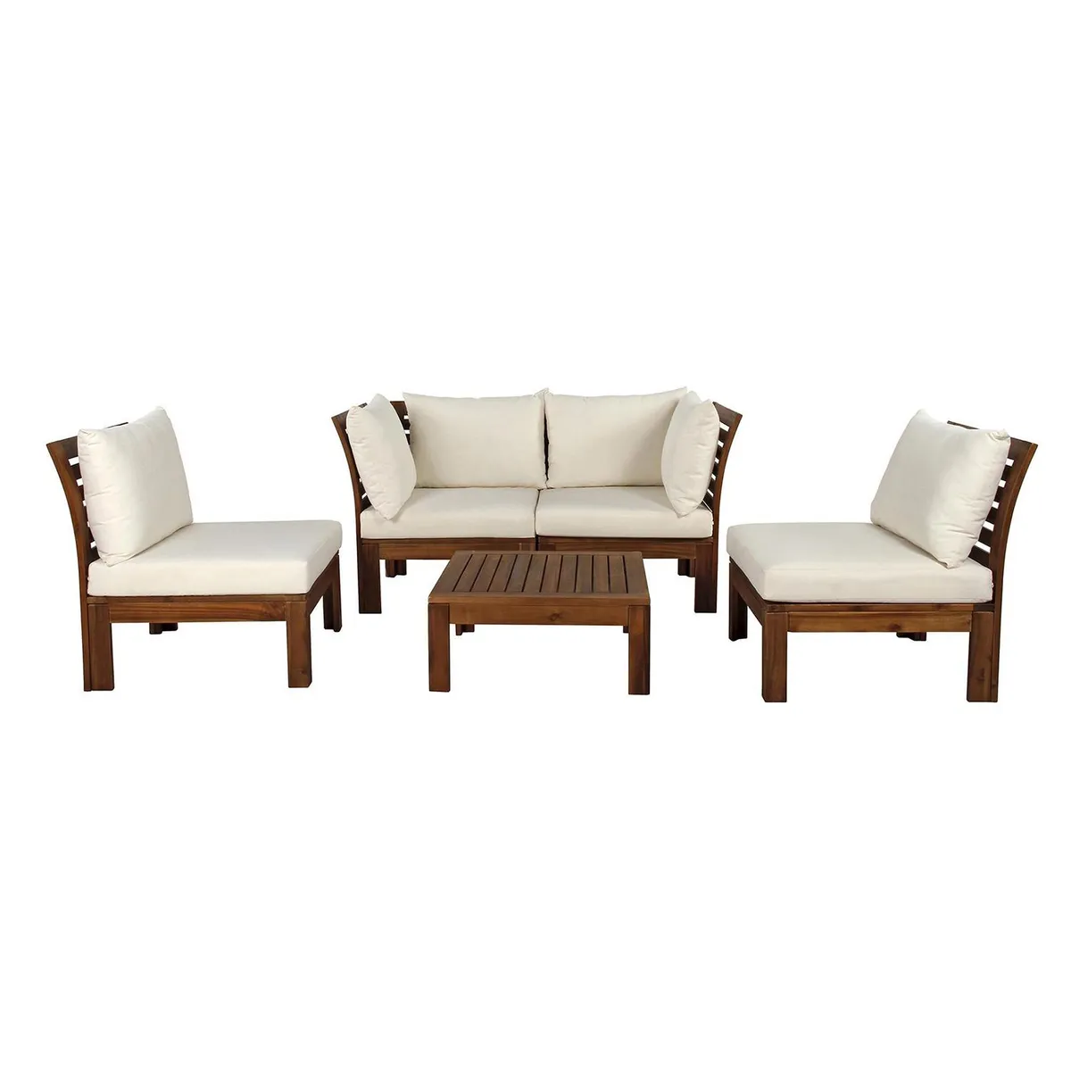 HOME COLLECTION GARD - Juego de Terraza Living Seccional Acacia 4 Personas