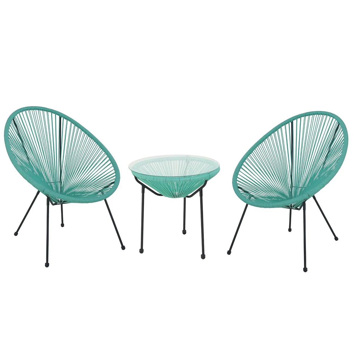 HOME COLLECTION GARD - Juego de Terraza Balcón Cozumel 2 Personas Acqua