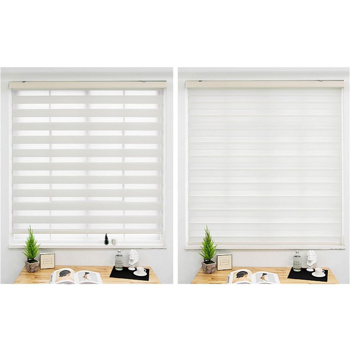ECOWIN - Cortina roller dúo arcadia 160x240 cm blanco