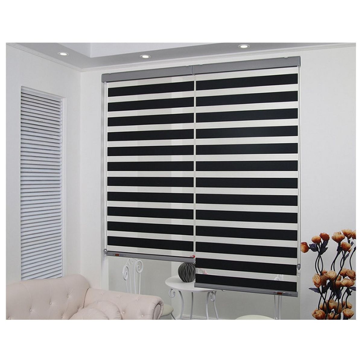 ECOWIN - Cortina roller dúo arcadia 200x240 cm negro