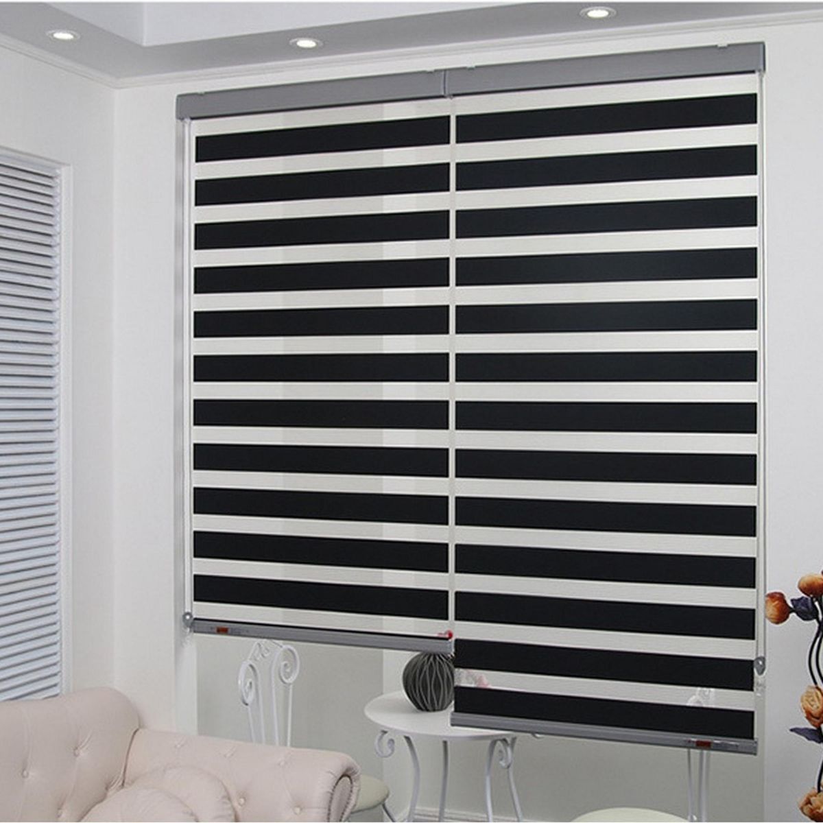 ECOWIN - Cortina roller dúo arcadia 120x180 cm negro