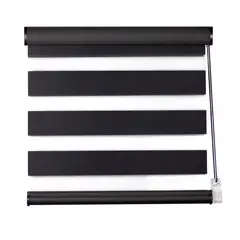 ECOWIN - Cortina Roller Dúo Confort 200X180 cm Negro