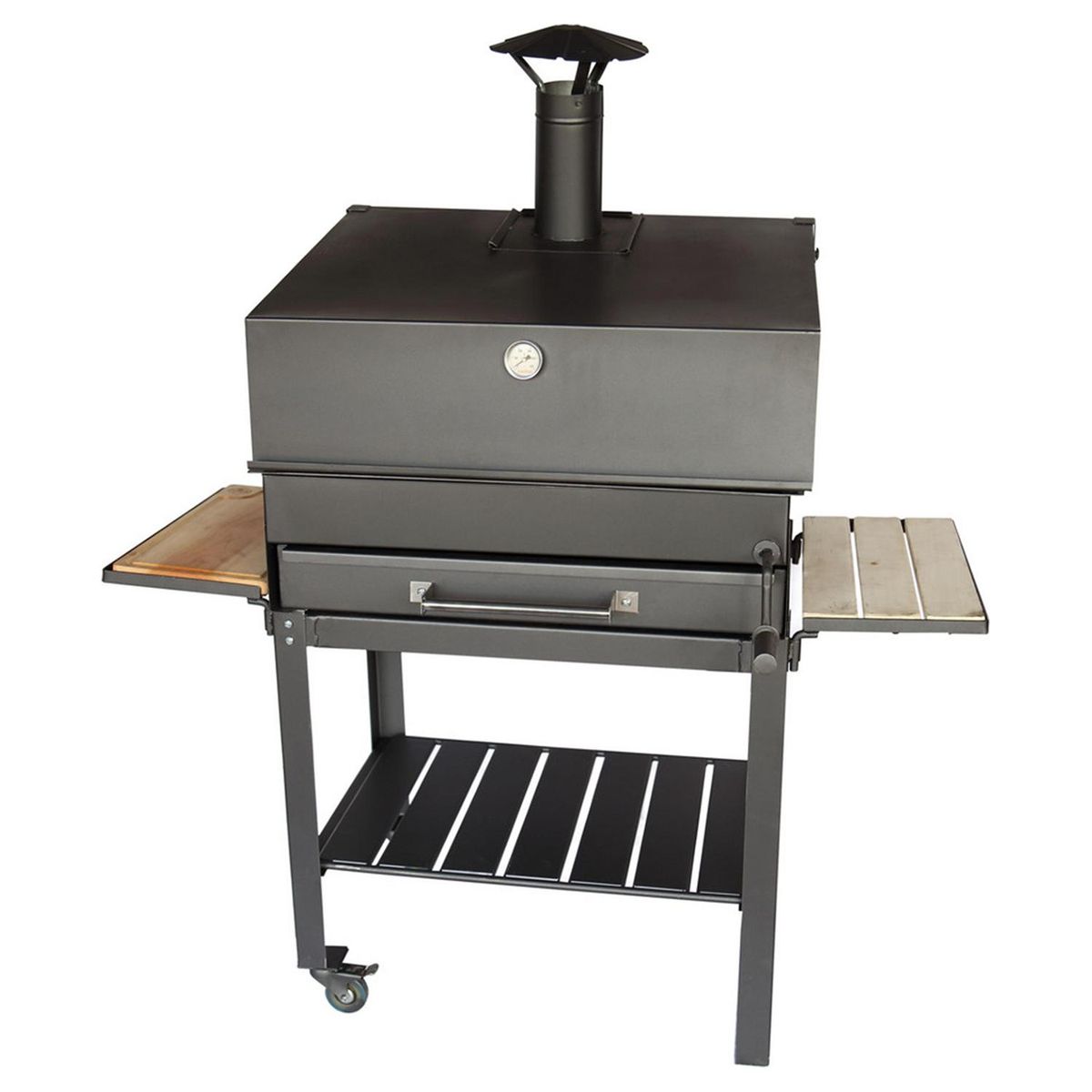 ALCAZAR - Parrilla a Carbón Maihue Tipo Ahumador Metal