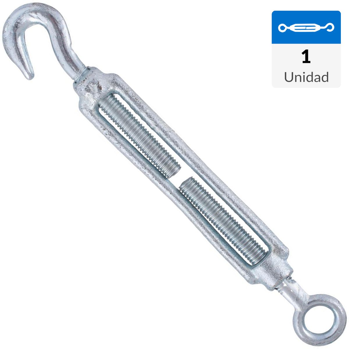 FIXSER - Tensor gancho-ojo 5/16" acero gris