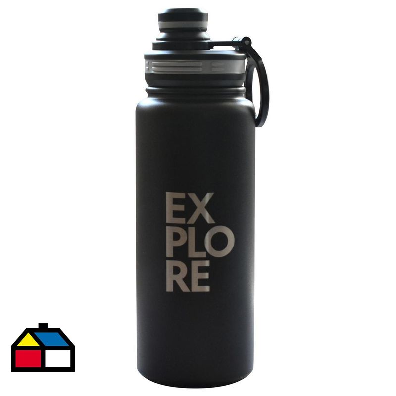 NATIONAL GEOGRAPHIC - Botella metálica 900 ml negro