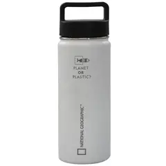 NATIONAL GEOGRAPHIC - Botella metálica 500 ml blanco
