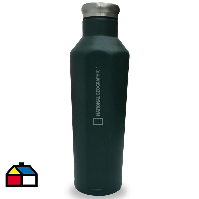 NATIONAL GEOGRAPHIC - Botella metálica 480 ml verde oscuro