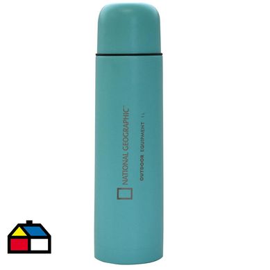 Termo bala metlico 1000 ml turquesa