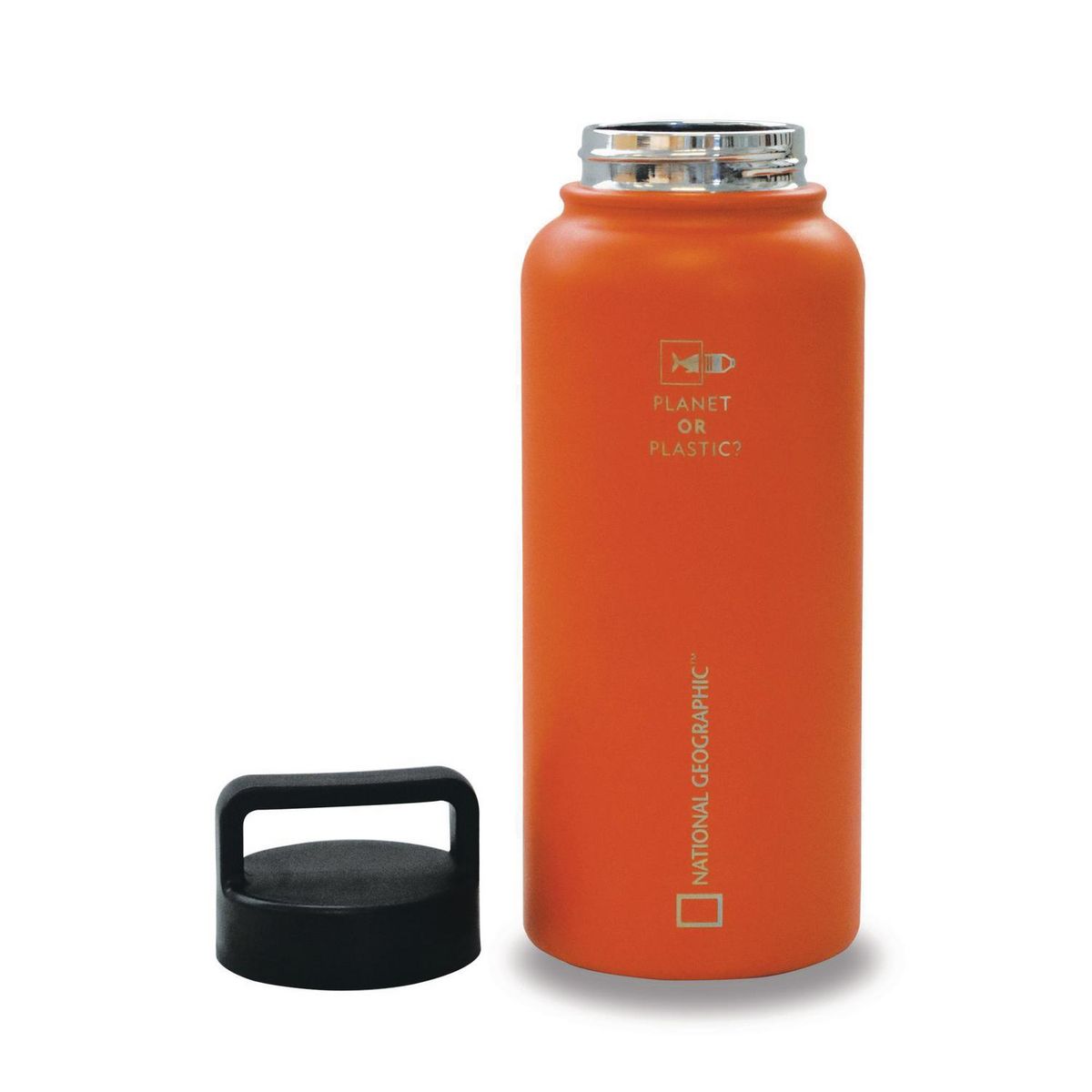 NATIONAL GEOGRAPHIC - Botella Acero inoxidable 960 ml Naranjo