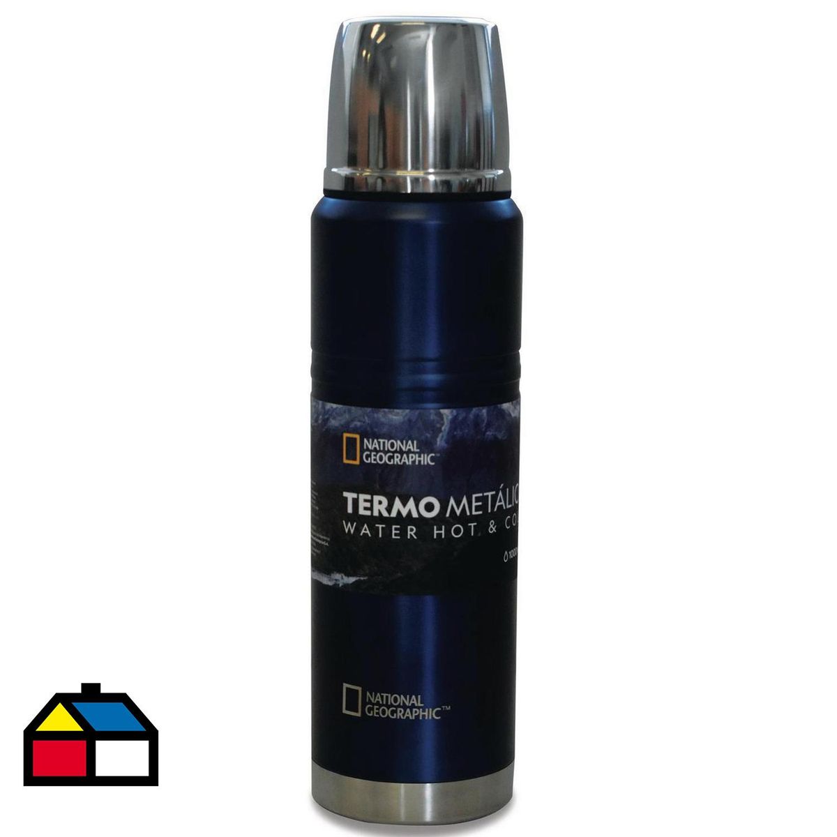 NATIONAL GEOGRAPHIC - Termo para Agua 500 ml Acero Inoxidable Azul