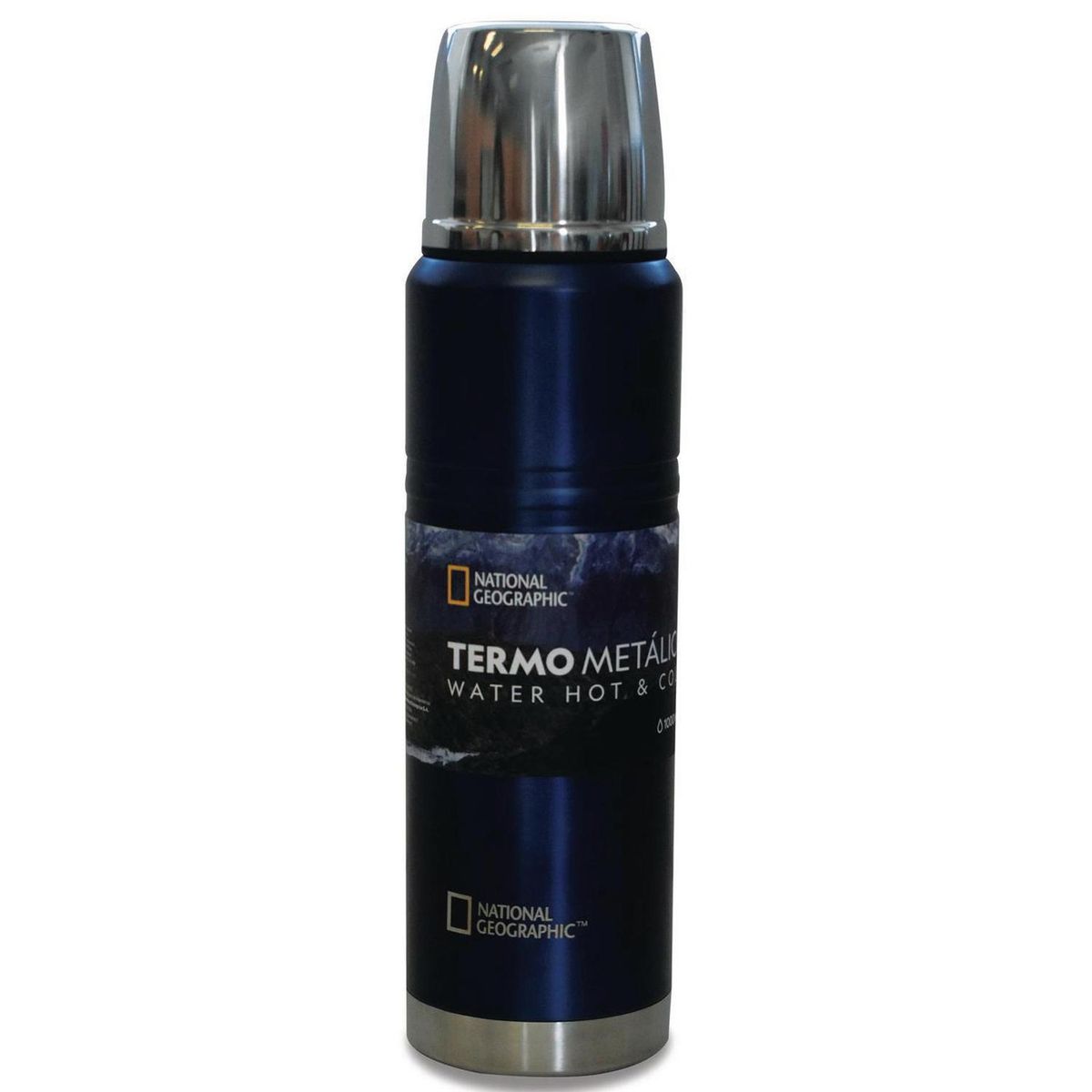 NATIONAL GEOGRAPHIC - Termo para Agua 500 ml Acero Inoxidable Azul