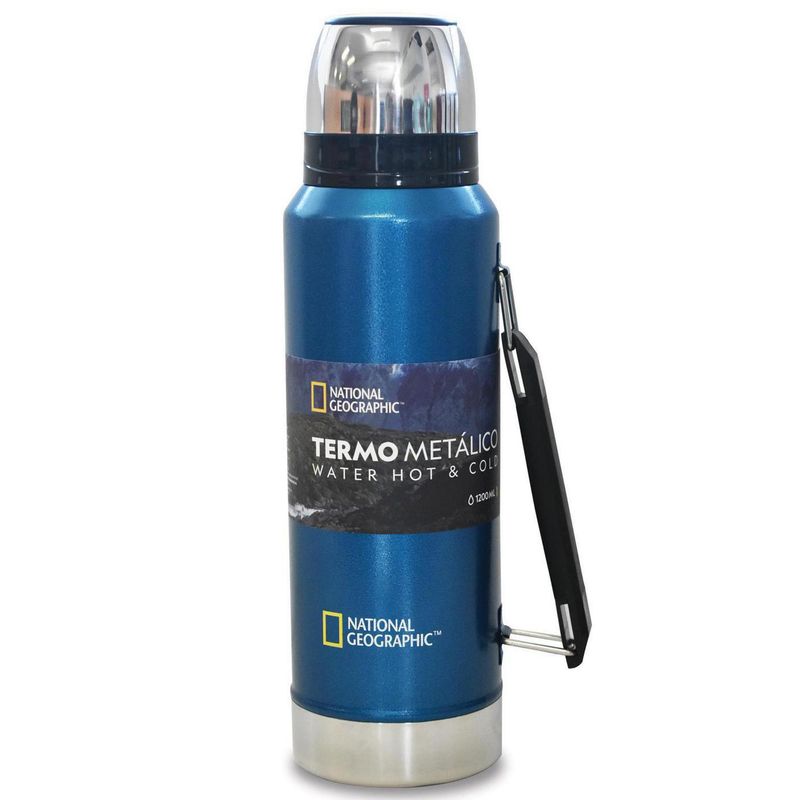 NATIONAL GEOGRAPHIC - Termo para Agua 1.2 l Acero Inoxidable Azul