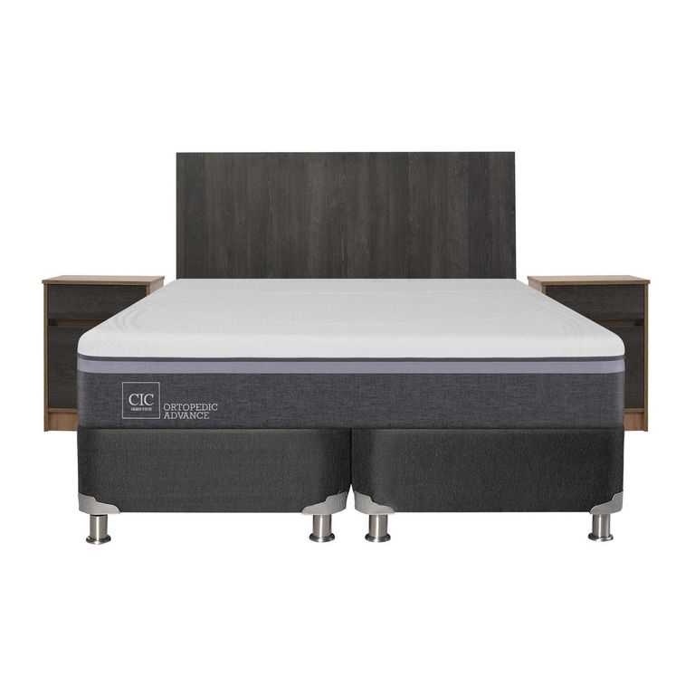 Box Spring Ortopedic Advance B5 Black King + Muebles