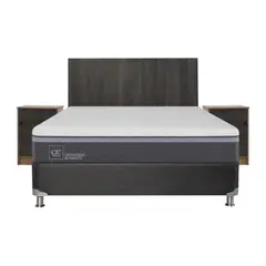 CIC - Box spring ortopedic advance b5 black 2 plazas bn + muebles