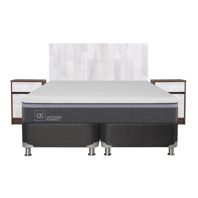 Box Spring Ortopedic Advance B5 Black King + Muebles