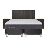 Box Spring Ortopedic Advance B5 Black 2 Plazas Bd + Muebles