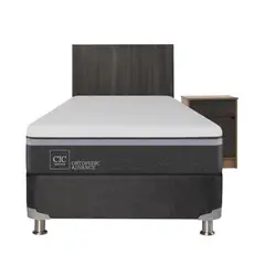 CIC - Box Spring Ortopedic Advance B5 Black 1.5 Plazas + Muebles