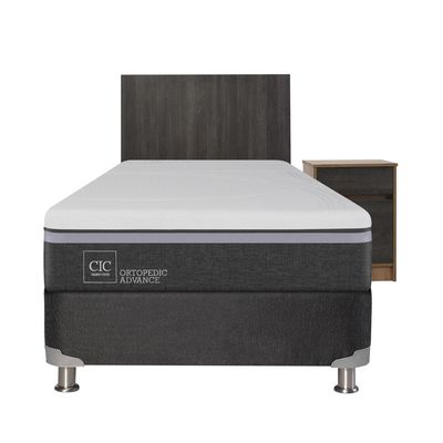Imagen 2 del producto Box Spring Ortopedic Advance B5 Black 1.5 Plazas + Muebles