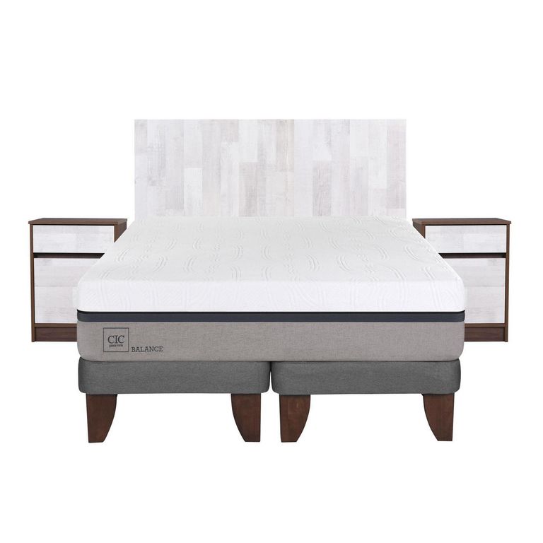 Cama Europea Balance King + Muebles
