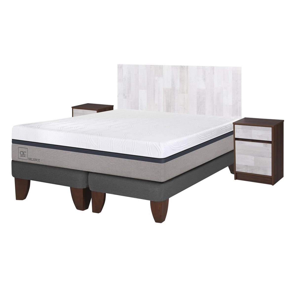 CIC - Cama europea balance king + muebles