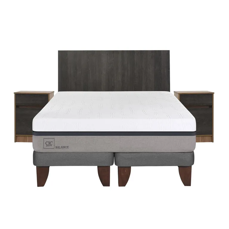 Cama Europea Balance King + Muebles
