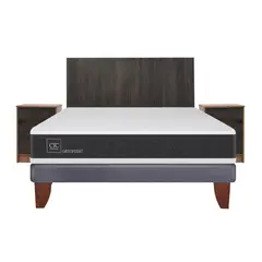CIC - Cama europea new ortopedic 2 plazas bn + muebles