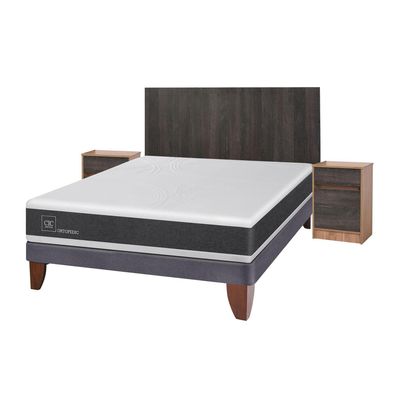 Imagen 2 del producto Cama Europea New Ortopedic 2 Plazas Bn + Muebles