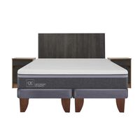 Cama Europea Ortopedic Advance 2 Plazas Bd + Muebles