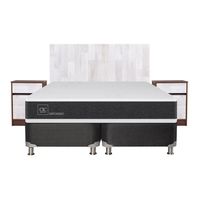 Box Spring New Ortopedic B5 Black 2 Plazas Bd + Muebles