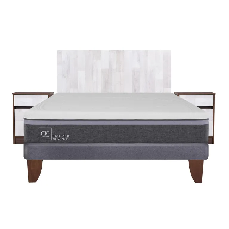 Cama Europea Ortopedic Advance 2 Plazas Bn + Muebles