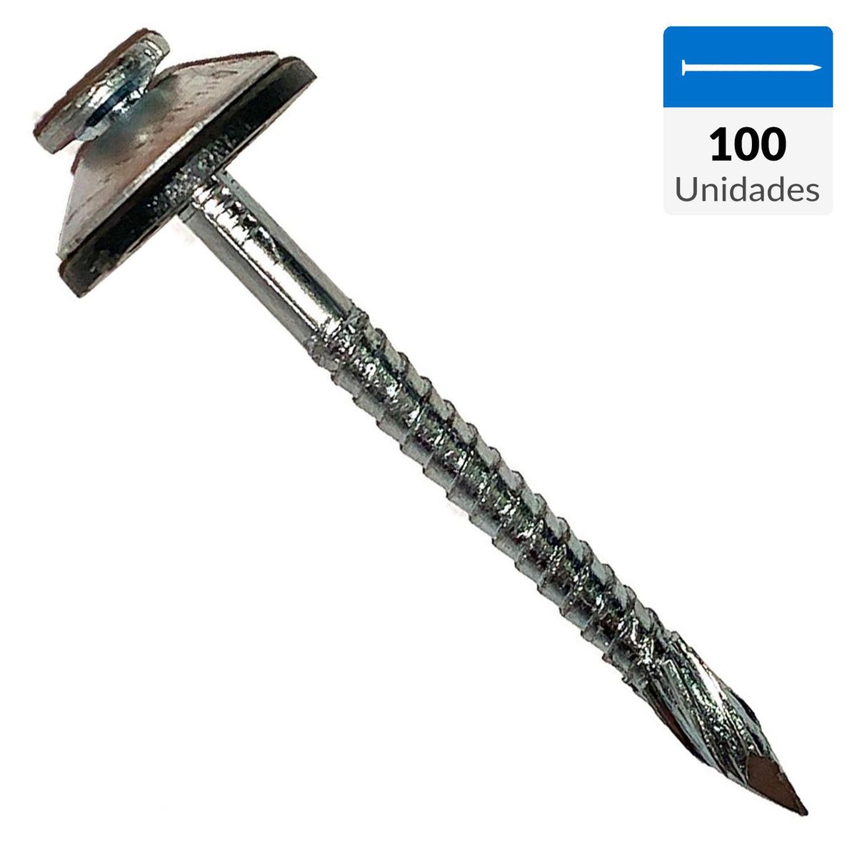 FIXSER - Clavo techo 2 1/2" doble traccion 100 unidades