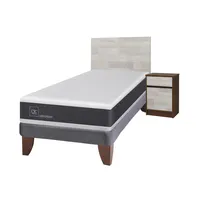 Cama Europea New Ortopedic 1.5 Plazas + Muebles