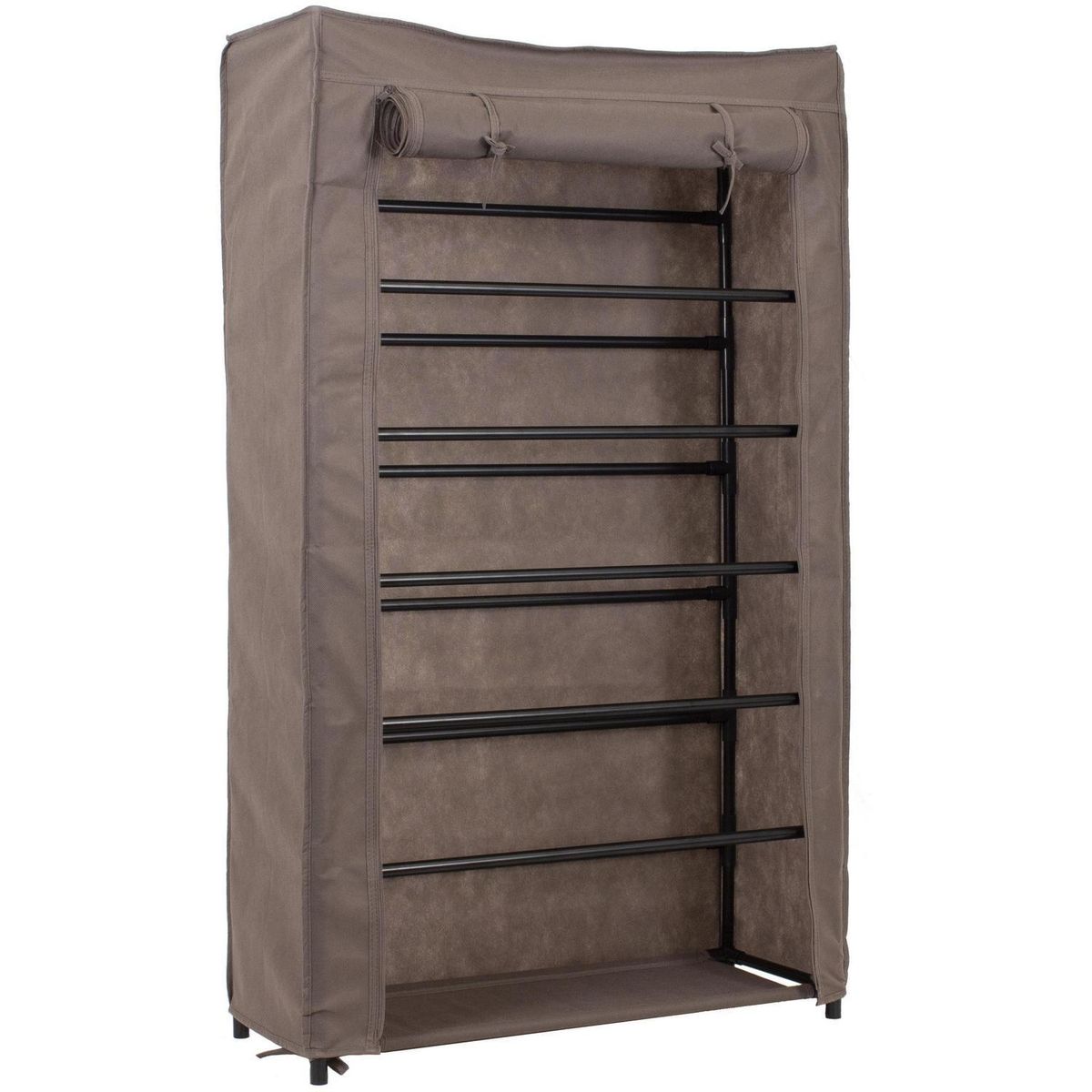 CASA BONITA - Zapatera Plástico 7 Nivel(es) 60x103x23 cm Café/Negro