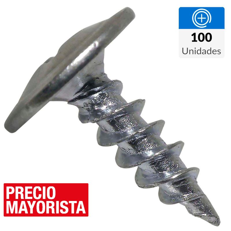 MAMUT - Tornillo Autoperforante Cabeza Lenteja Madera 1/2 " 8 mm 100 Unidades