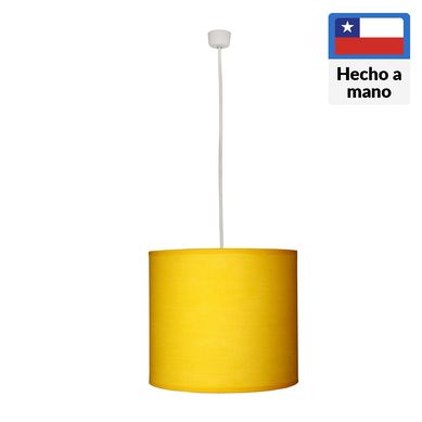 Lmpara colgante tela infantil amarillo 1 luz E27