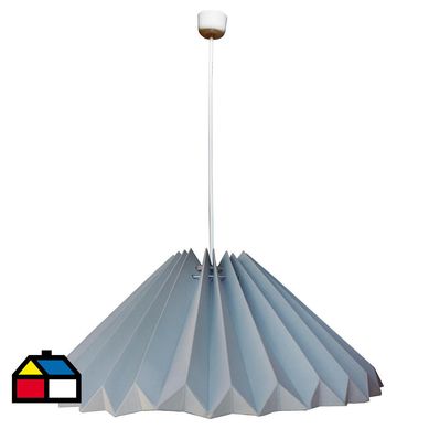 Lmpara colgante tela plisado beige