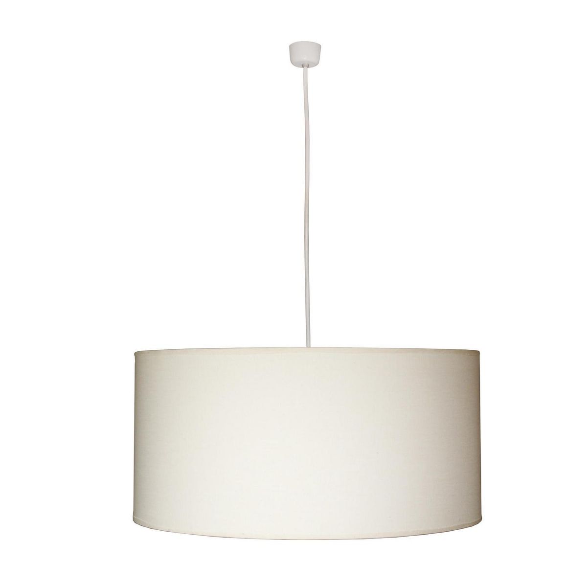 CAROLD STEVENS - Lámpara Colgante Tambor Tela Beige