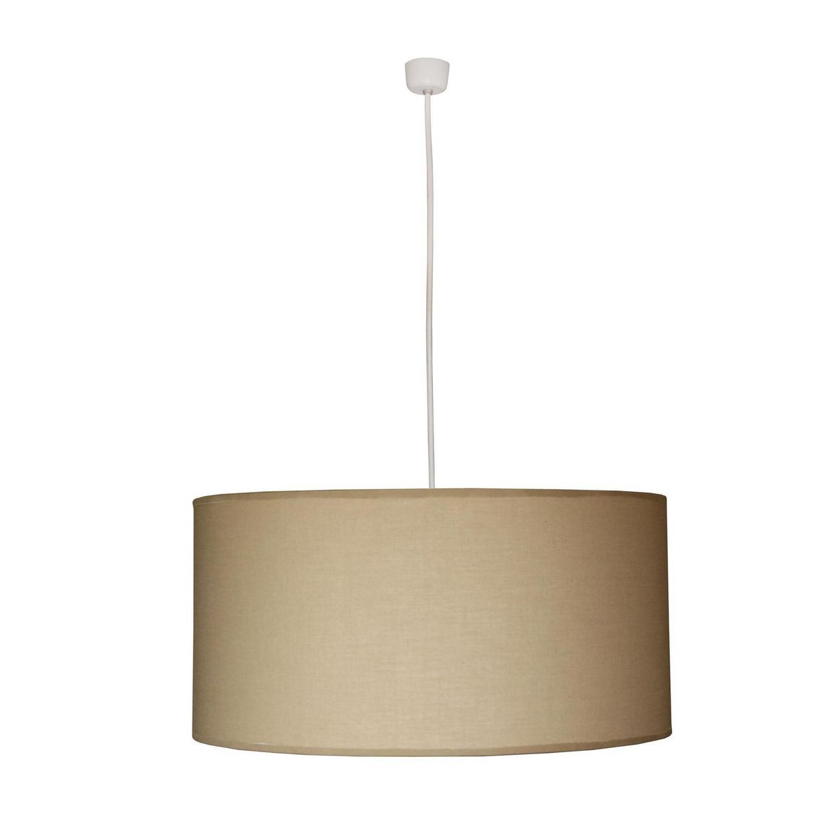 CAROLD STEVENS - Lámpara Colgante Tambor Tela Café