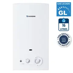 JUNKERS - Calefont Gas Licuado 16 Litros Tiro Natural Ionizado