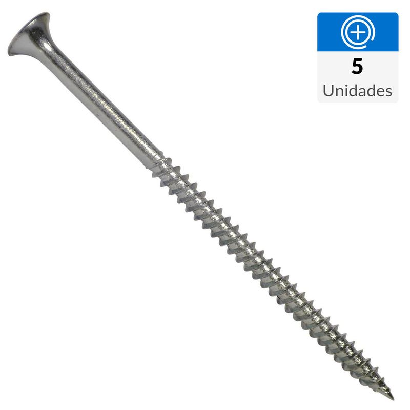 FIXSER - Tornillo Autoperforante Cabeza Phillips Yeso-Cartón 3 " 8 mm 5 Unidades