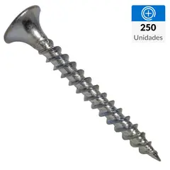 FIXSER - Tornillo Autoperforante Cabeza Phillips Yeso-Cartón 1 " 6 mm 250 Unidades