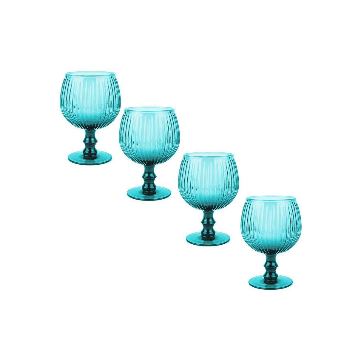DECO EXPRESS - Set 4 Copas de Vino blanco 350 ml Vidrio Cesleste