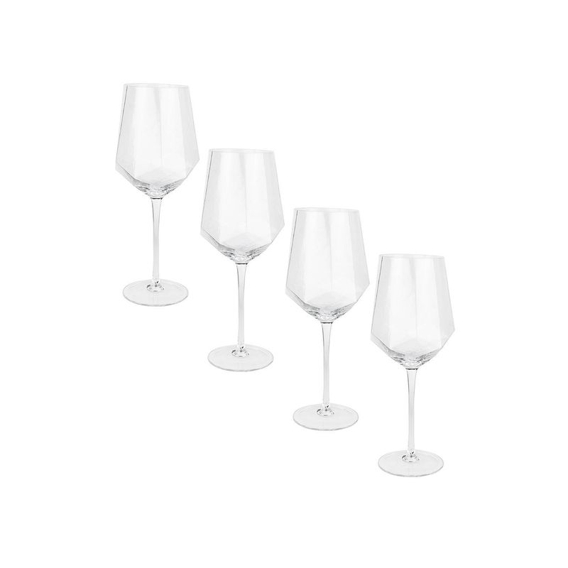 DECO EXPRESS - Set copas de vidrio 600 ml transparente 4 unidades