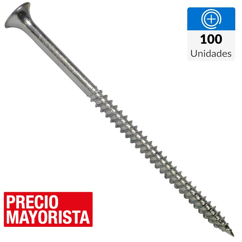 MAMUT - Tornillo Autoperforante Cabeza Phillips Yeso-Cartón 3 " 8 mm 100 Unidades