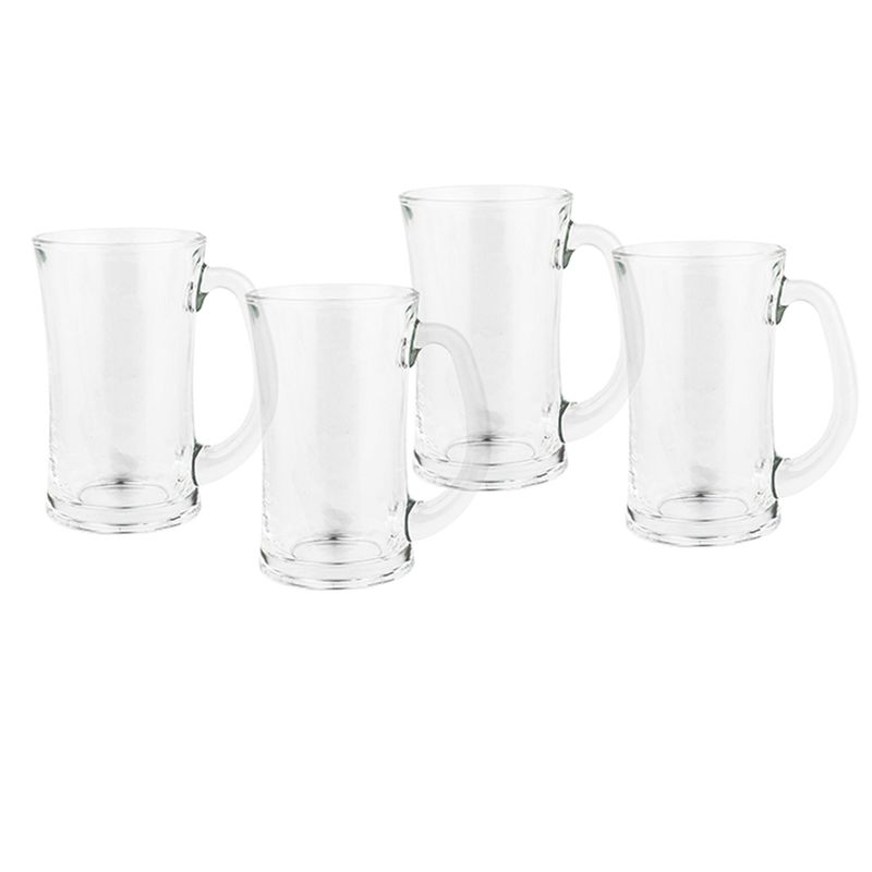 DECO EXPRESS - Set vasos de vidrio 310 ml transparente 4 unidades