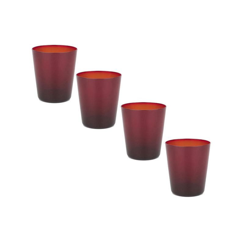 DECO EXPRESS - Set vasos de vidrio 420 ml transparente 4 unidades