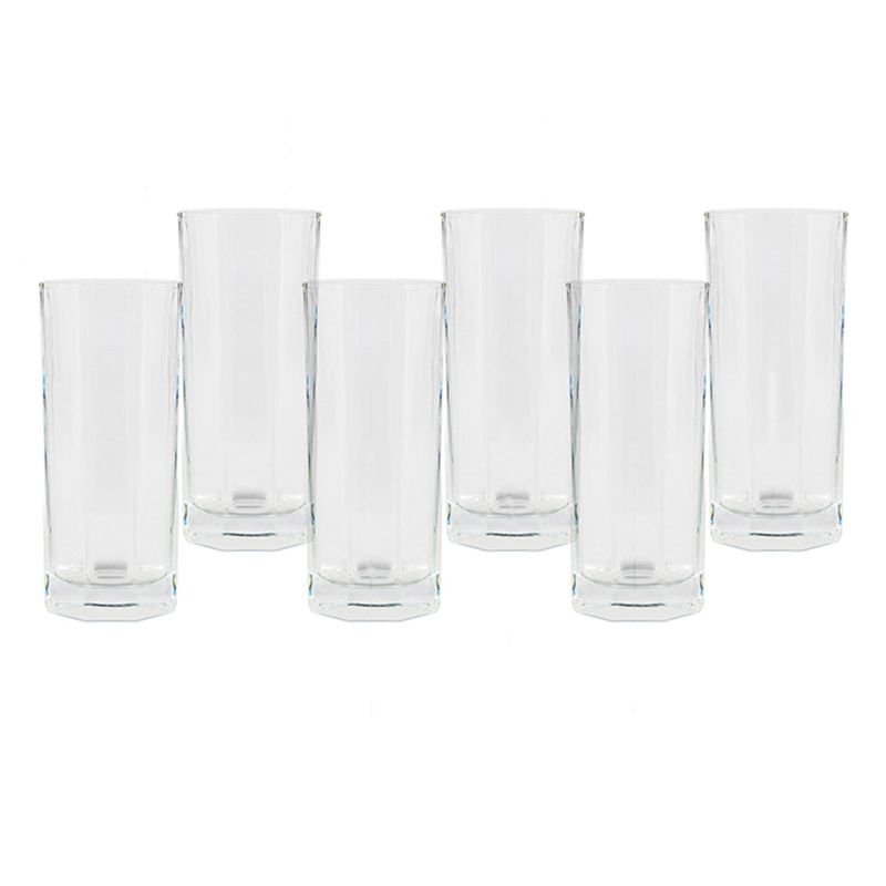 DECO EXPRESS - Set vasos de vidrio 310 ml transparente 6 unidades