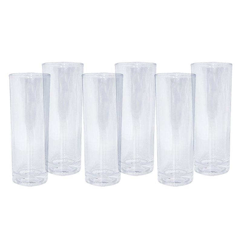 DECO EXPRESS - Set vasos de vidrio 330 ml transparente 6 unidades
